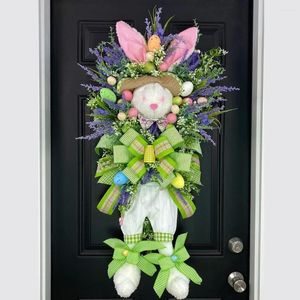 Decorative Flowers Easter Wreath Spring Decorations Extra Large Size Front Door Wall Window Decor Flower Farmhouse Decoration