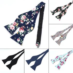 Fliegen Mode Herren Einstellbare Fliege Selbst Gebunden Baumwolle Vintage Blumen Blume Schmetterling Für Männer Klassische Hochzeit Party Geschenk