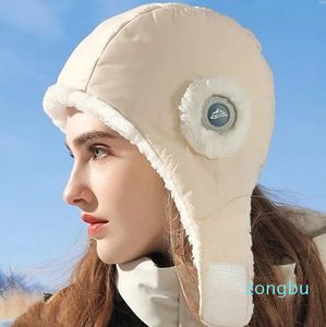 Berretto da pilota invernale Cappello da donna russo all'aperto Moda caldo peluche e cappelli in pelliccia sintetica a prova di freddo spesso