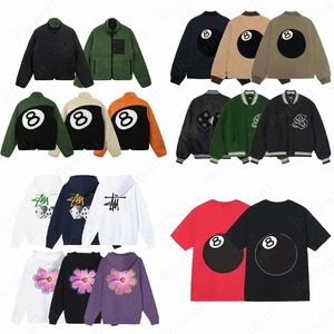 Erkek Tasarımcılar Hoodie 8-Ball Ceket Billiard Hoodies Mektuplar Sweatshirt Kadın Hoodie Baskılı Üstler Uzun Kollu Çiftler Gevşek Sweatshirt Hoody R6GL#