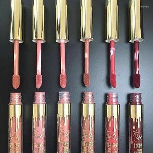 Lip Gloss 6 Conjunto Kylie Copo Antiaderente Ouro Não Desaparece Hidratante Batom Líquido Fosco Tonalidade Coreana Maquiagem
