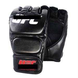 Suotf Black Fighting MMA Boxing Sports Leather Gloves Tiger Muay Thai Fight Box MMA Gloves Boxing Sanda Boxing Glove Pads MMA T191263Q