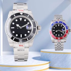 Luxury Men's Watch 40mm 904L rostfritt stålband vs Designer Watch Automatic Mechanical GMT Sapphire Glass Waterproof Montre de Luxe Watch Gift Factory Root Beer