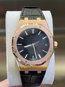 2023 Män tittar på armbandsur 41mm V5 extra-tunn-15500 Rose Gold Armband Vattentät rörelse Mekaniska automatiska män Mänklockor