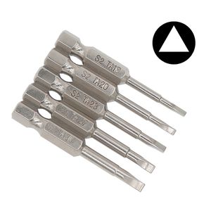 Alta qualidade 5 em 1 chave triangular s2 ta 18 20 23 27 30 conjunto de bits de chave de fenda elétrica 50mm brocas de chave de fenda magnética