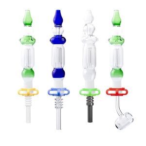 Headshop214 CSYC NC011 Glasbongs Calabash Auslaufsichere Pfeife 10 mm 14 mm Quarz Keramikspitze Banger Quarz Nagel ca. 8,15 Zoll Dab Rig Bubbler Bong