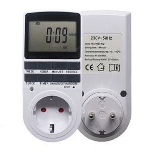 Zeitschaltuhren Ketotek Elektronischer Digitalschalter EU FR BR Stecker Küchensteckdose 230 V 50 Hz 7 Tage 12/24 Stunden programmierbare Zeitschaltbuchse 230422