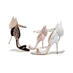 2021 Webster Butterfly Sandals Fashion Sophia Webster Evangeline Angel-Wing Sandals High Heeled Stiletto Kids Pasp146p