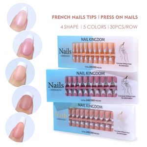 Unghie finte 240 pezzi Punte per unghie colorate rosa French French Gel morbido Stampa su unghie Matte Copertura completa Estensione per unghie finte artificiali Easy French 231121