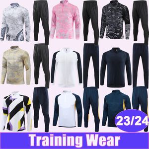 23 24 Modric Valverde Training Wear Soccer Jerseys Kroos Alaba Vini Jr. Rodrygo Camaveringa Tchouameni Half Zip Tracksuit Football Shirts
