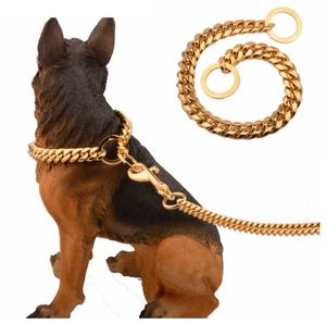 Andere Modeaccessoires Cuban Pet Dog Chain Edelstahl Gold Outdoor Trainingsleine Large Motion Current 69ess