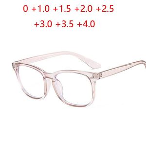 Sonnenbrille Blaulicht blockierende quadratische Lesebrille Männer Frauen Mode Presbyopie Brillen Dioptrien 1,0 1,5 2 2,5 3 3,5 4
