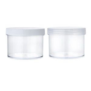 Clear Plastic Slime Storage Favor Cream Jars Wide-Mouth Containrar med lock för skönhetsprodukter DIY Slime Making eller andra (200 ml) Mguug