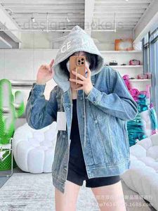 Men's Jackets Designer Knitted Hooded Fake Two Piece Denim Coat Female Small Cotton Cool TYZ0