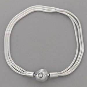 Äkta 925 sterling silver Pandora Moments Chain Armband Dangle Moments Birthstone för passform Berlocker Armband Smycken 599338C00