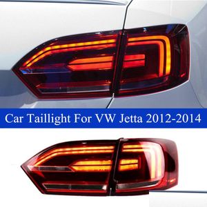 Turn Brake Light Car Signal Tail Assembly för VW Jetta Sagitar MK6 LED BAKT TAILLAMP ACCCIORTORS LAMP 2012-2014 Drop Delivery Mobi DHQ15