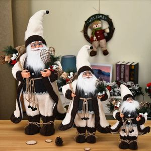 Forniture di giocattoli di Natale 60/40 cm Grandi bambole di Babbo Natale di Natale Ornamenti in piedi Figurina di Babbo Natale Decorazione della casa di Natale Regalo per bambini navidad 231122