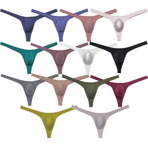 Men Thongs G-string Sexy Comfy Yoga Pouch Micro Bikini Tangas Guy String Bathing Suit Enhanced Underwear Tangas