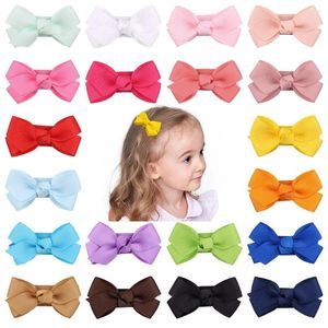 Hair Accessories 10pcs/lot Candy Color Grosgrain Ribbon Bows Toddler Clips Cute Princess Bangs Hairpin DIY Clothing Decoration Baby Headwear