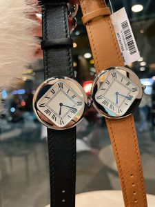 Kvinnor tittar på lyxklocka Swiss Movement Calf Leather Belt Designer Watches 2 Colors Quartz Movement Partihandel Pris Snabb leverans