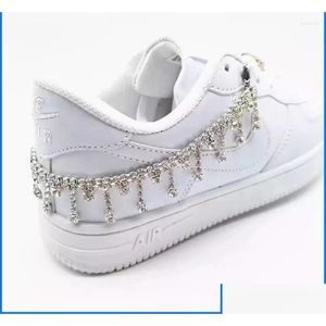 Fußkettchen Fußkettchen Mode Luxus Strass Anhänger Schuhkette Dekoration Zubehör Damen Metall Fuß Stiefel Schmuck Drop Lieferung Jewe Dhl5M