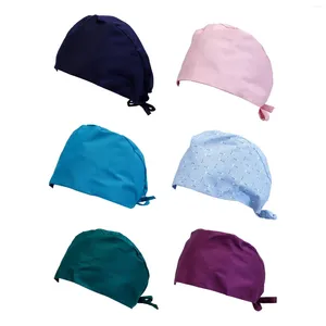 Berets Scrub Cap Respirável Absorver Suor Cabeça Cove Nenhum Deslizamento Confortável Masculino Chapéu de Trabalho para Massagear Mulheres Homens Adultos Spa Salão de Beleza