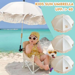 Części do wózka akcesoria dla dzieci wózek przeciwsłoneczny Parasol Bohemian vintage UV Słońce składane parasol parasol parasol parasol Parasol Fringe Fringe Beach 230421