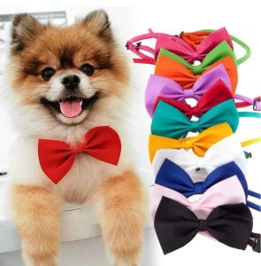 Pet Cat Necklace Bow Tie Adjustable Strap For Cat Collar Dogs Accessories Pet Bow Tie Puppy Bowties Dog Supplies ZZ