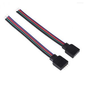 Belysningstillbehör 20st Set 4 Pin Cable Connector Plug manliga kvinnliga ledningar för 3528 3014 RGB LED -strip lampor235f