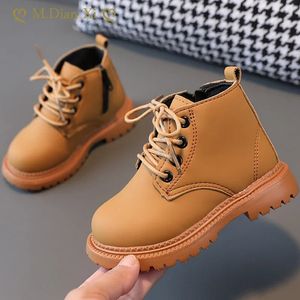 Boots Autumn Children Leather Boys Shoes Kids Fashion Baby Ankle Snow Sports Sneakers Winter Shoe for Girl 231122