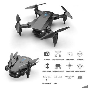 Drones Folded 360 Drone With 4K Camera Top66 Hd Wide-Angle Professional Long Distance Range Video 2Mp Wifi Fpv 3D Vr Gps Mini Height K Dhmrw