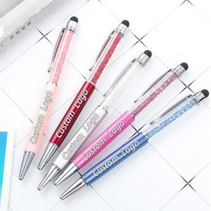 Multi Function Pens 20pc  Creative Gold Foil Oil Crystal Wafer High-grade Metal Signature Custom Lettering Engraved Name Stationery 230422