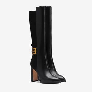 Сапоги YYDD из натуральной кожи с металлическим лаконичным острым носком, элегантные черные женские сапоги на очень высоком каблуке, вечерние модельные женские туфли, размер 35-39 231122