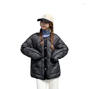 女性のトレンチコート2023冬コットンコートショートルーズ韓国語バージョン軽量小さい