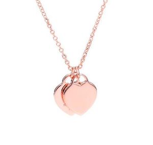 925 sterling silver necklace pendant necklaces female jewelry exquisite craftsmanship official classic blue heart Luxury designer with box high quality