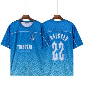 Trapstar Designer Tees 2023 Trapstar Men's T-shirts Street Fashion Brand Gradient Sports Short Sleeve Basketball Soccer Tee Mesh Breatabla Training