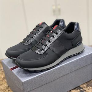 Fashion Men Dress Shoes Bike Soft Bottoms Running Sneakers Italy Classic Elastic Band Low Tops Black Calfskin Stylist Breathable Outdoor Casual Trainers Box EU 38-45