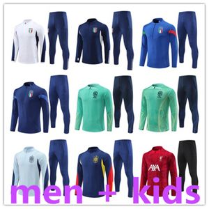 tracksuit training ItalyS Italia Italie Brazil retro soccer jersey kit survetement foot chandal tuta jacket maillots football men and kids