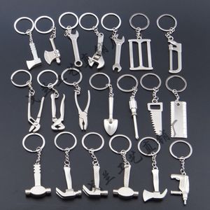 Mini Simulation Tool Keychain Creative Zinc Alloy Hammer Scissors Keyring Cute Metal Wrench Car Keyring for Men Key Chain Gift