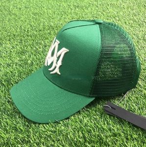 Senaste gröna bollmössor med logotyp modedesigners hatt mode lastbils mössa kvalitet