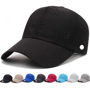 Projektant Lululemens damski czapki czapki baseballowe czapki baseballowe szybko suszący kapelusz baseballowy bieganie potoku sportowego sporty sunshade baseball hat hatkue