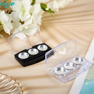 Makeup Brushes Empty 3 Grids Eyeshadow Palette Eye Storage Dish For Women Girls Beginners DIY Shadow Tool