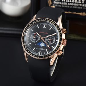 Omeg Men Watches 2023 2024 New Men's Watch Full Scale Working Watch High quartz Quality Top Luxury movement watches Brand Timepiece Rubber Band Men's 05