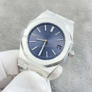 Audemar Pigue stor Dial Oak Watch Automatisk mekanisk rörelse Klocka 39mm Blue Dial Women's Sport Bästa klockor för män