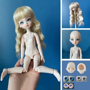 Dockor DIY 30 cm Handgjorda makeupdockor Multi Joint Moveable 1 6 BJD med 3 par Eyes Kids Girls Toy Birthday Present 231122