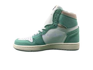 Sapatos verdes retro turos baratos Sapphire tênis de basquete White High 1s Basketball