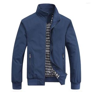 Erkek Ceketler Moda Sonbahar Erkekler Sıradan Düz Renkli Bombacı Ceket Outwears Beyzbol Palto Giyim M-6XL