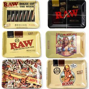 Projekt Raw Rolling Tray Metal papierosowe palenie tytoniu Tobacco 180x125x15 mm Handroller Roll Case for Foller Tobacco Grinder LL