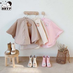 Rain Gear Kids coat Wateproof Children Poncho Coat Jacket with Backpack Position Student Wear Suit Baby Coats for 1 6Y 230421