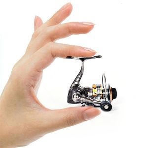 BAITCASTING REELS Power Full Metal Mini Winter Ice Fishing Reel Small Spinning Reels Carp Raft Fishing Wheel For Fish Accessories Saltwater Gear 230421